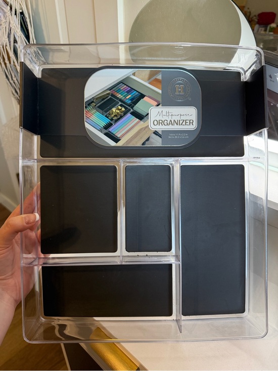 Heritage Living Other - NEW Heritage Living Clear Multipurpose Organizer with Dark Grey Inserts